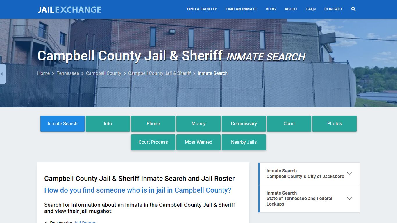 Inmate Search: Roster & Mugshots - Campbell County Jail & Sheriff, TN